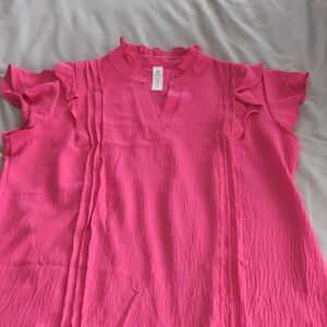 Pink Ruffled Women's Tunic
